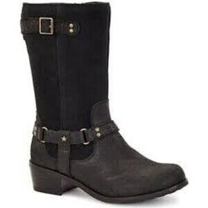 New UGG Australia KIDS CADDIE boots Black 4